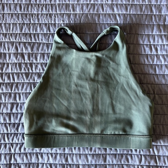 lululemon athletica Other - LULULEMON SZ 4 ENERGY BRA HIGH NECK IN LIGHT BLUE TEAL